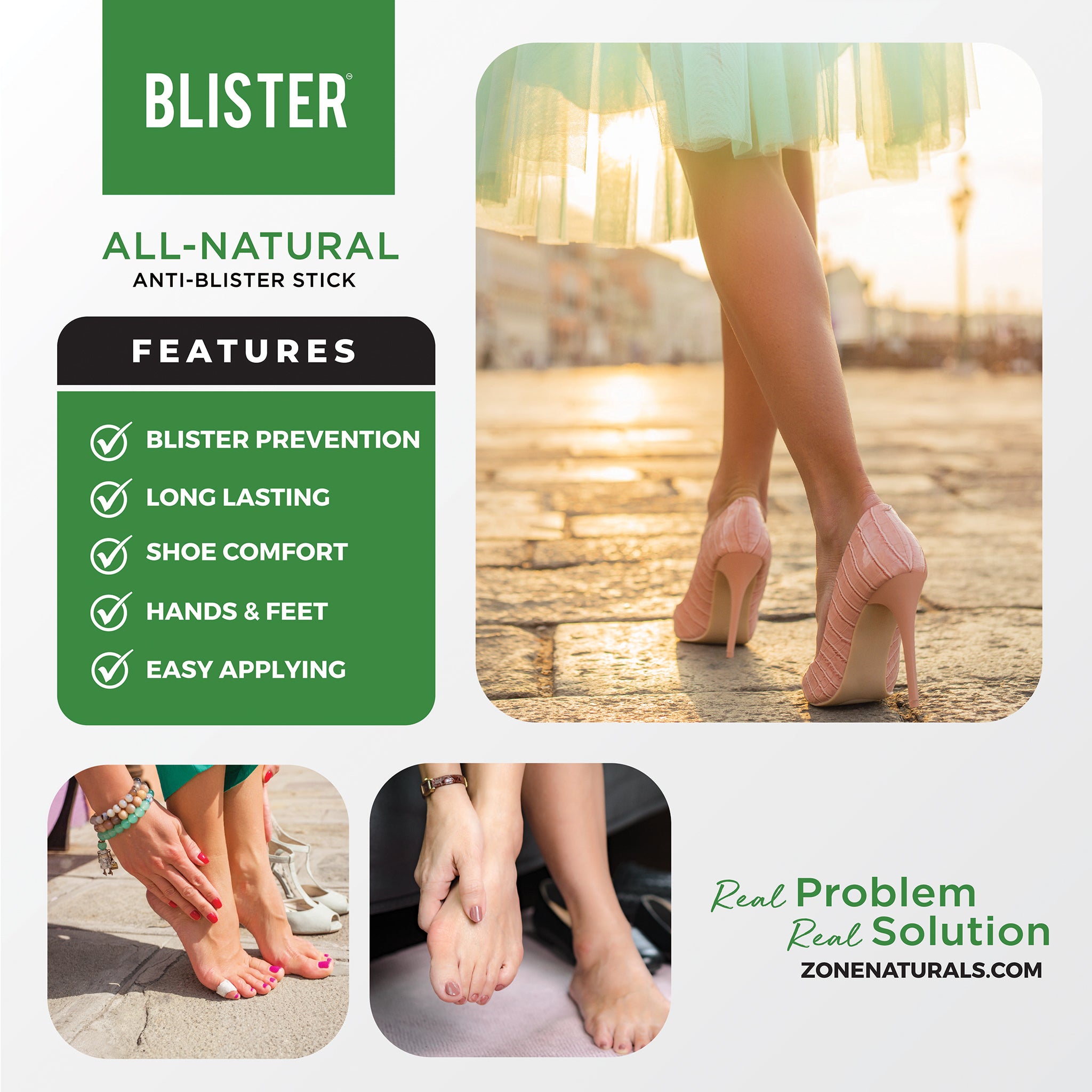Blister Prevention and Relief - All-Natural Anti-Friction Stick