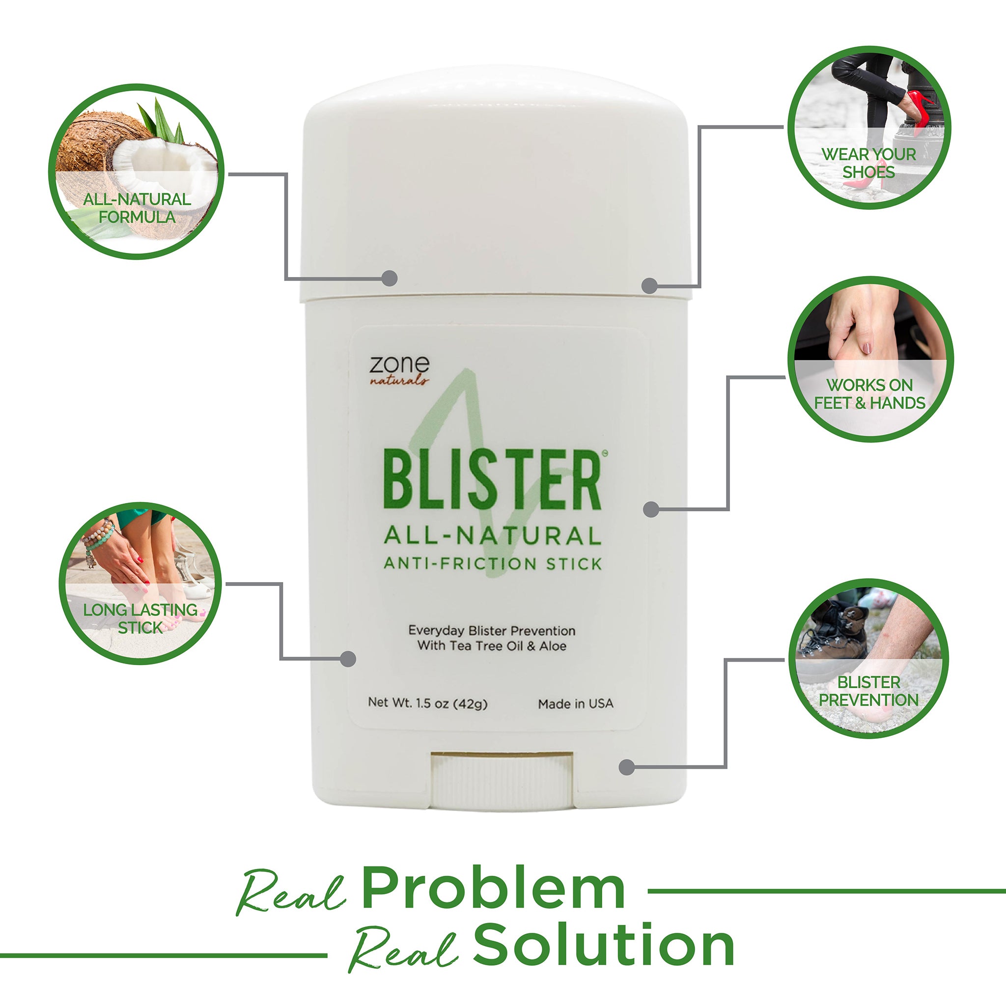 Dr. Frederick's Original Better Blister Blocker 0.90 oz - 2 Sticks - Anti  Chafing Stick - Anti Blister Balm - Blister Prevention & Pain Relief - Anti